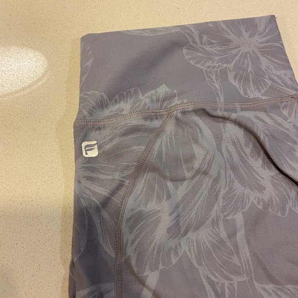 Gray Floral Fabletics Leggings - Picture 3 of 9